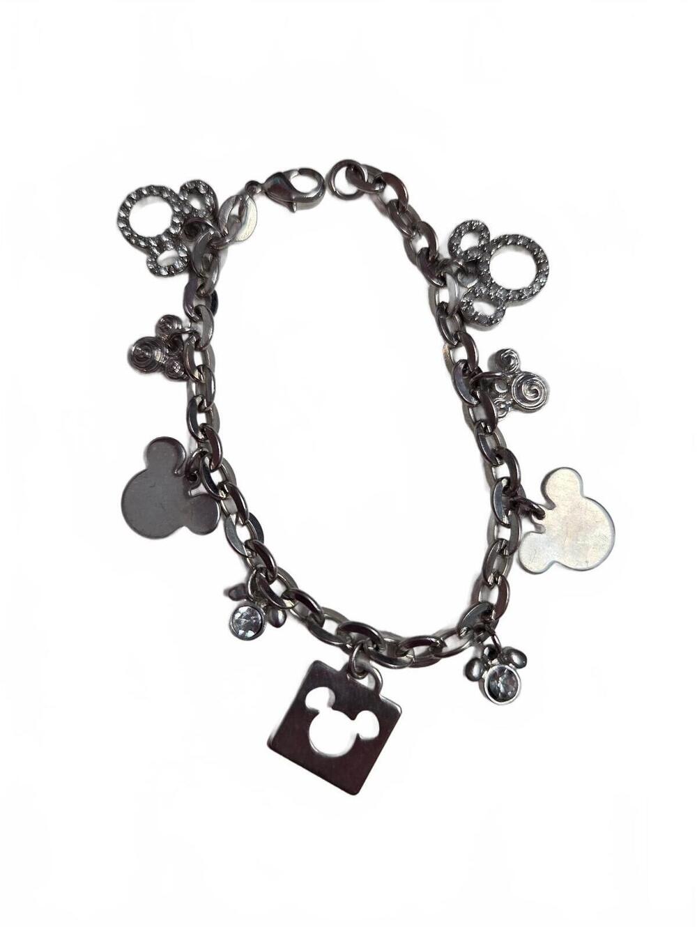 Disney Silver Tone Mickey Mouse Charm Bracelet